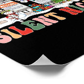 Silent Night Merry Christmas Nurse Pills Pharmacis ポスター (角)