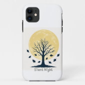 Silent Night Moon Tree Phone Case Case-Mate iPhoneケース (裏面)