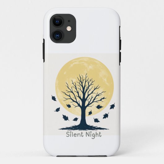 Silent Night Moon Tree Phone Case Case-Mate iPhoneケース (裏面)