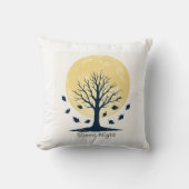 Silent Night Moon Tree Pillow クッション (正面)