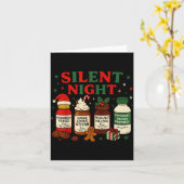 Silent Night Profol Icu Nurse Funny Christmas Medi カード (黄色い花)