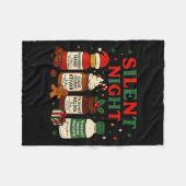 Silent Night Profol Icu Nurse Funny Christmas Medi フリースブランケット (正面(横))