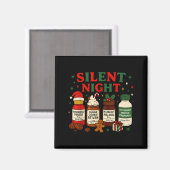 Silent Night Profol Icu Nurse Funny Christmas Medi マグネット (正面/裏面)