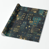 Silent Night Windows Wrapping Paper ラッピングペーパー (アンロールド)