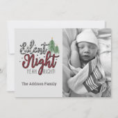 Silent Night Yeah Right Plaid Christmas Card シーズンカード (正面)