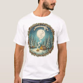 Silent Nights Wild Hearts Winter Camping Art Tシャツ (正面)
