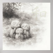 Silent Passage — 和 (Harmony)  Wabi-Sabi Ink Paint ポスター (正面)