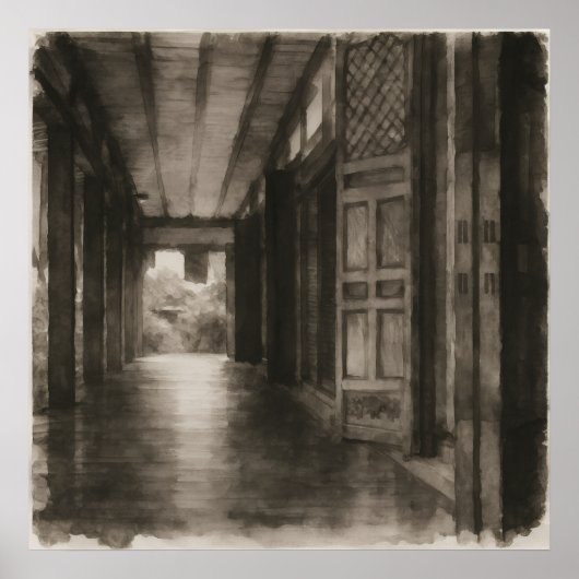 Silent Passage – 墨絵 ポスター (正面)