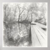 Silent Passage — 映 (Reflection) | Ink Painting Art ポスター (正面)