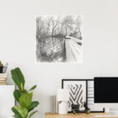 Silent Passage — 映 (Reflection) | Ink Painting Art ポスター (ホームオフィス)