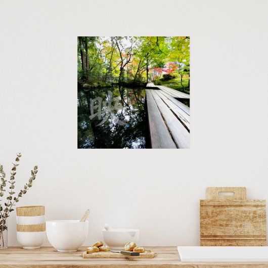 Silent Passage — 映 (Reflection) | Wabi-Sabi Photo  ポスター (キッチン)