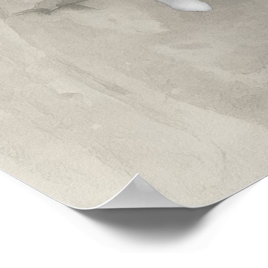 Silent Passage – 流 (Flow) — Ink Painting Poster ポスター (角)