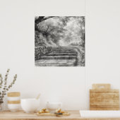 Silent Passage — 道 (The Path) Japanese Sumi-e Ink  ポスター (キッチン)