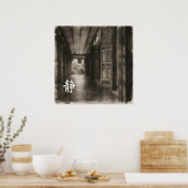 Silent Passage – 静 (Stillness) — Ink Painting ポスター (キッチン)