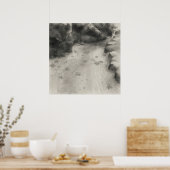 Silent Passage — Ink Painting Poster ポスター (キッチン)