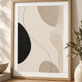 Silent Passage | Minimal Abstract Plaster Art Prin ポスター