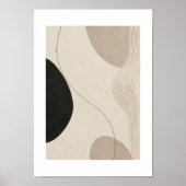 Silent Passage | Minimal Abstract Plaster Art Prin ポスター (正面)