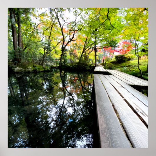 Silent Passage — Wabi-Sabi Reflection Photo art ポスター (正面)