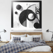 Silent Patterns of Marble & Light キャンバスプリント (インサイチュ (寝室))