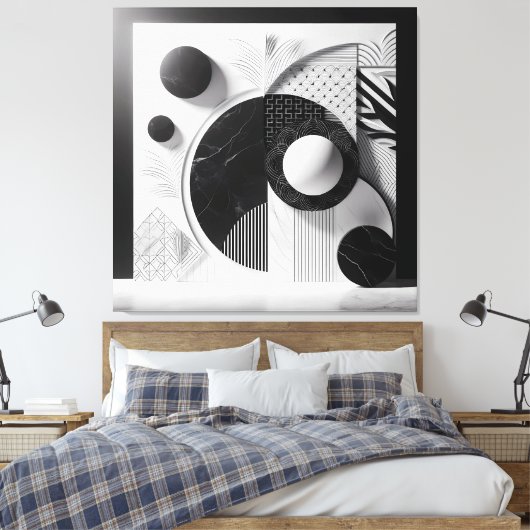 Silent Patterns of Marble & Light キャンバスプリント (インサイチュ (寝室))