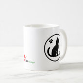 Silent Paws – ミニマルな猫のシルエット コーヒーマグカップ (正面右)