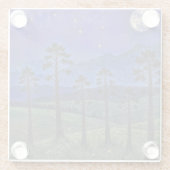 Silent Pines, Cosmic Dance – A Forest Landscape ガラスコースター (裏面)