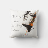 Silent Power – Artistic Throw Pillow クッション (正面)