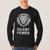 Silent Power Men’s T-Shirt – Bold Black & White Li Tシャツ (正面)