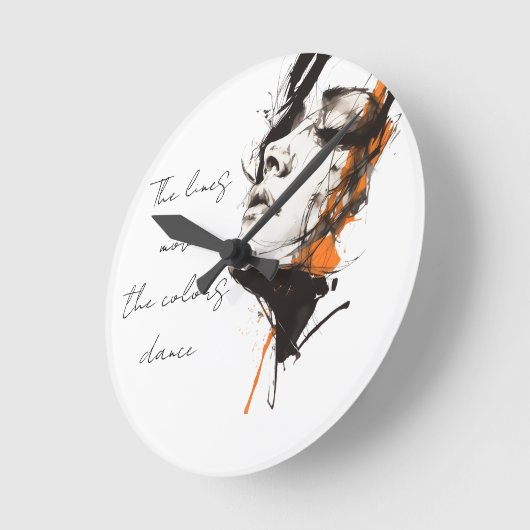 Silent Power – Modern Artistic Wall Clock ラウンド壁時計 (傾斜)