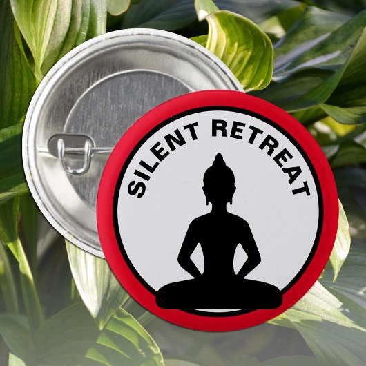 SILENT RETREAT / Vipassana meditation (Buddha) 缶バッジ
