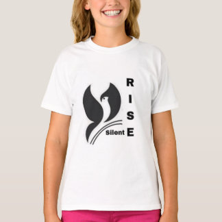 Silent Rise 鳥 ロゴ ミニマリスト ブラック コーヒーマグ Tシャツ