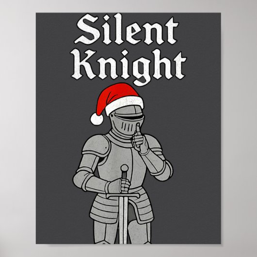 Silent Santa Knight Christmas Holiday Xmas Theme M ポスター (正面)