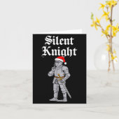 Silent Santa Knight Christmas Medieval Costume Men カード (黄色い花)