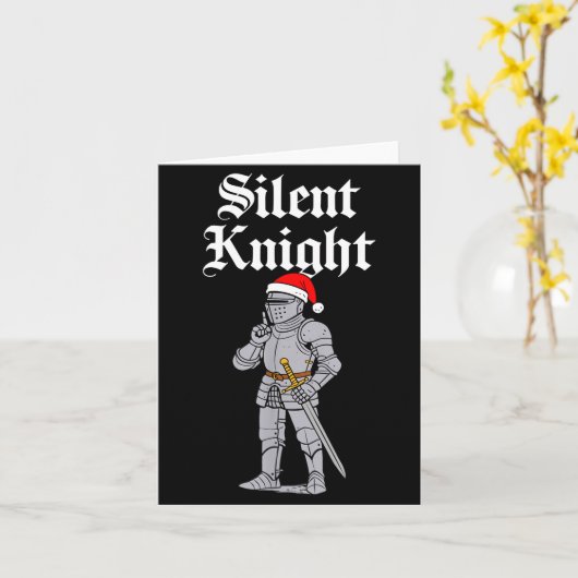 Silent Santa Knight Christmas Medieval Costume Men カード (黄色い花)