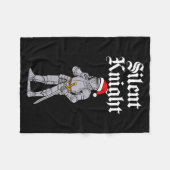 Silent Santa Knight Christmas Medieval Costume Men フリースブランケット (正面(横))