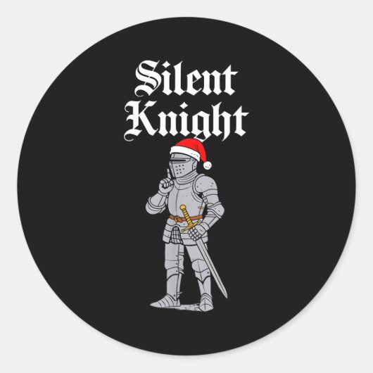 Silent Santa Knight Christmas Medieval Costume Men ラウンドシール (正面)