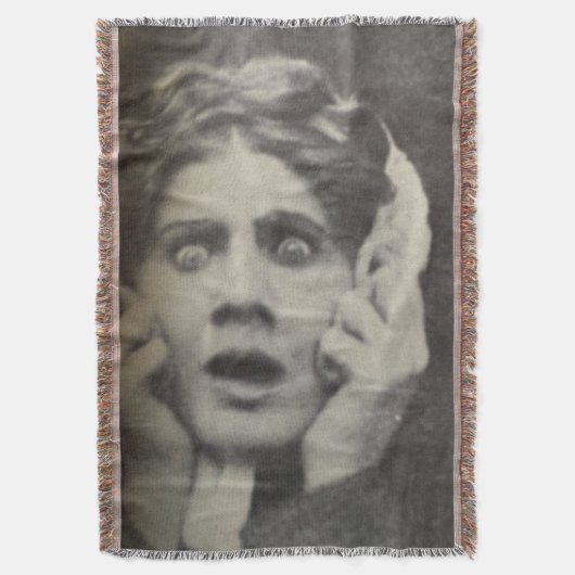 Silent Screen 1 Woven Throw Blanket スローブランケット (正面縦)