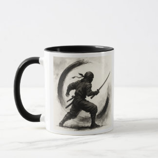 Silent Shadow – Ninja Ink Art Mug マグカップ