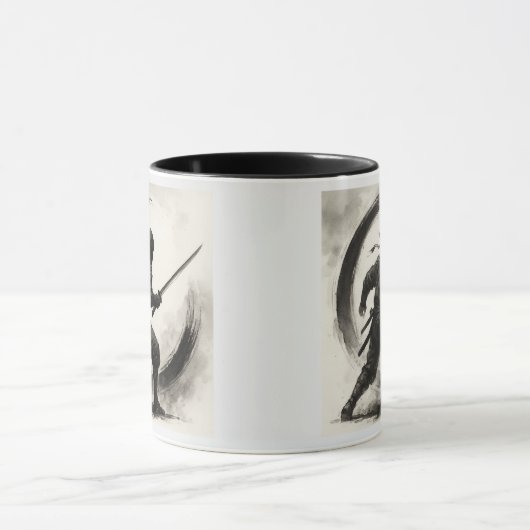 Silent Shadow – Ninja Ink Art Mug マグカップ (中央)