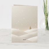 Silent Snow, Soft Glow;ミニマリストな上品なクリスマス カード (裏面)