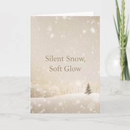 Silent Snow, Soft Glow;ミニマリストな上品なクリスマス カード