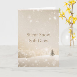Silent Snow, Soft Glow;ミニマリストな上品なクリスマス カード
