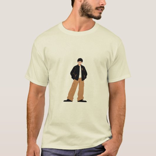Silent Soul – アニメ少年美学アート Tシャツ (正面)
