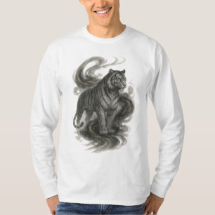【Silent Tiger – Japanese Ink Style Long Sleeve T-】 Tシャツ