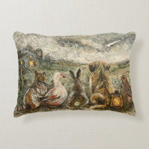 Silent Watching Whimsical Farmhouse Animals 