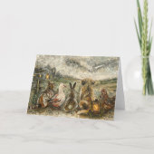 Silent Watching Whimsical Farmhouse Animals  カード (正面)