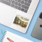 Silent Watching Whimsical Farmhouse Animals  シール (ノートパソコンとiPhone)