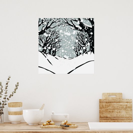 Silent Winter Path ポスター (キッチン)