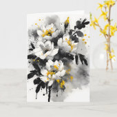 Silente tomentosa - Watercolor flowers カード (黄色い花)