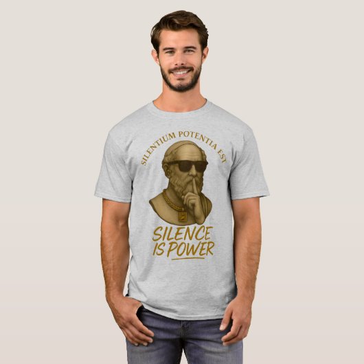 Silentium Potentia Est - 静かな強さの力 Tシャツ (正面フル)